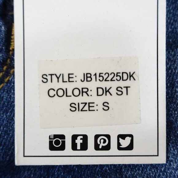 Judy Blue Bermuda Jean Shorts Small Dark Wash Denim Cuffed High Waist NEW - Picture 4 of 7